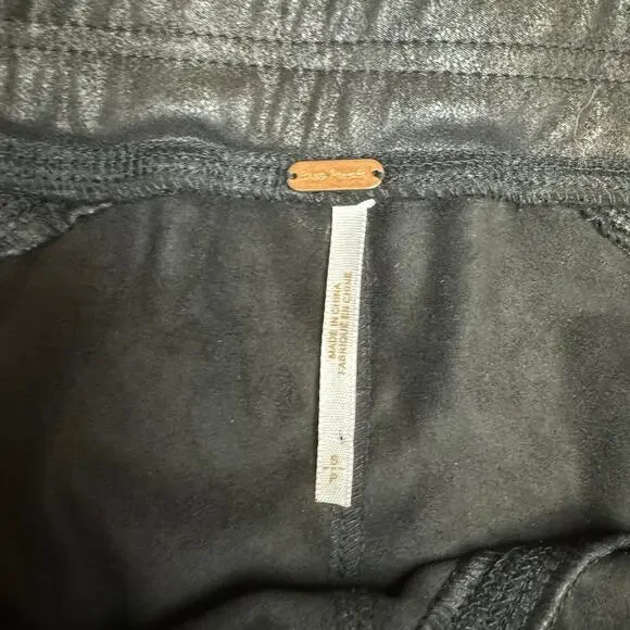 Free People Midnight Vegan Suede Skinny Pants leggings size SMALL - Picture 6 of 10